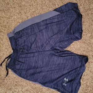 Mens Under Armour black/gray small shorts.